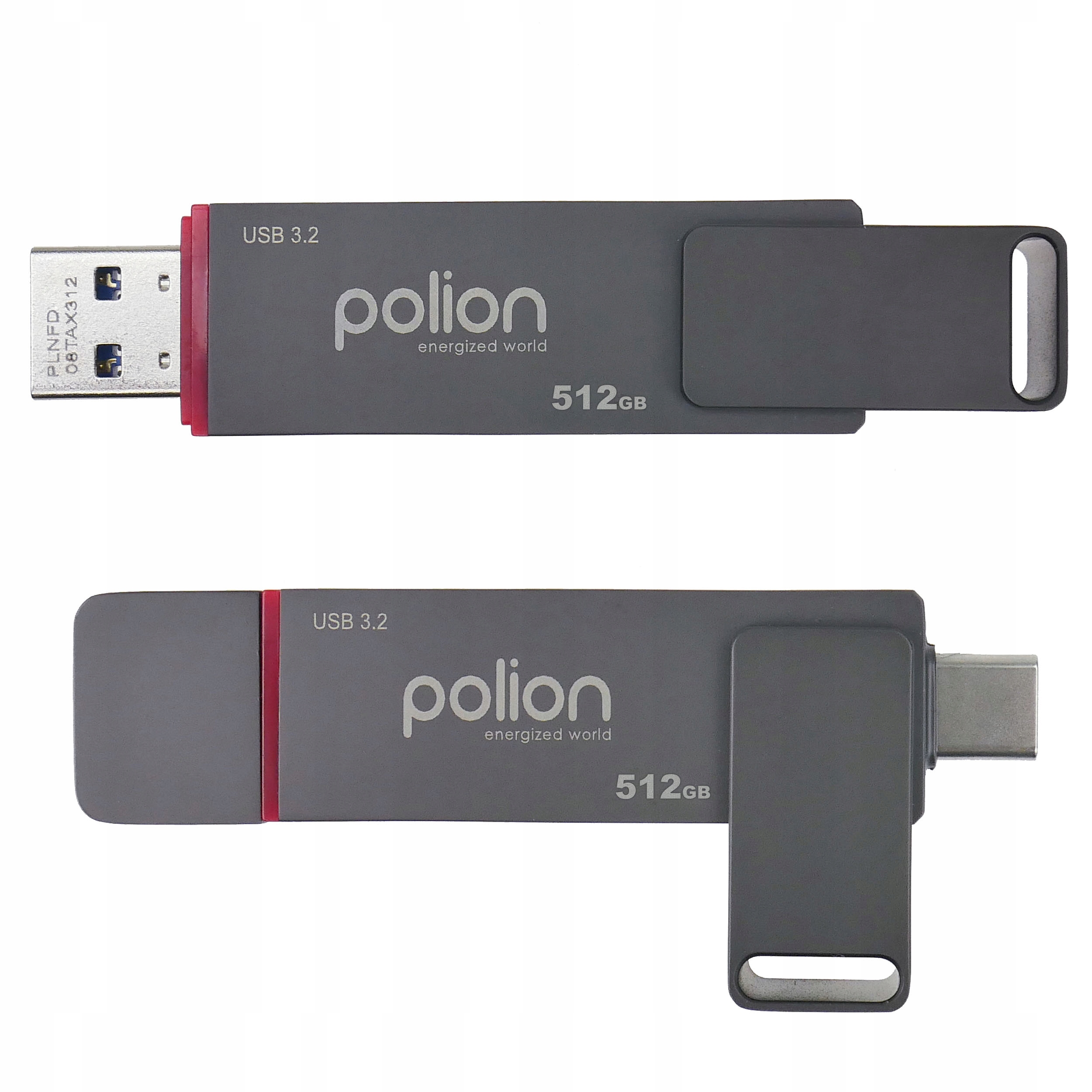 Pendrive Polion PLNFD005 512 GB USB 3.2 šedý